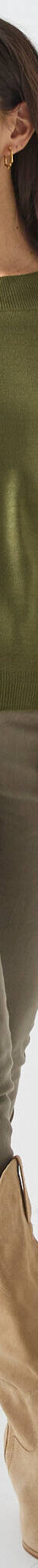 Pull col bateau manches 3/4, toucher doux (kaki) Pull col bateau manches 3/4, toucher doux (kaki)